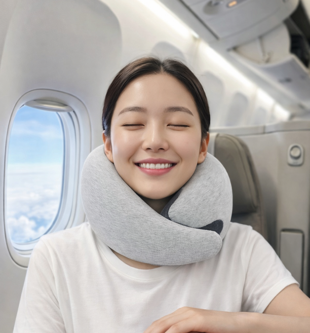 손더 국내브랜드 순면 메모리폼 목쿠션 목베개, 그레이