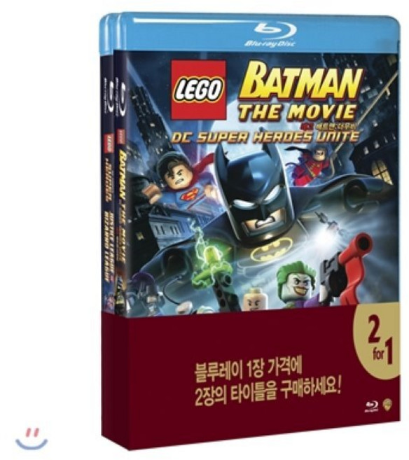 [Blu-ray] 레고 DC 히어로 더블팩 (2Disc) : 블루레이 : 레고 슈퍼히어로: 저스티스 VS 비자로 & 레고 배트맨:더무비
