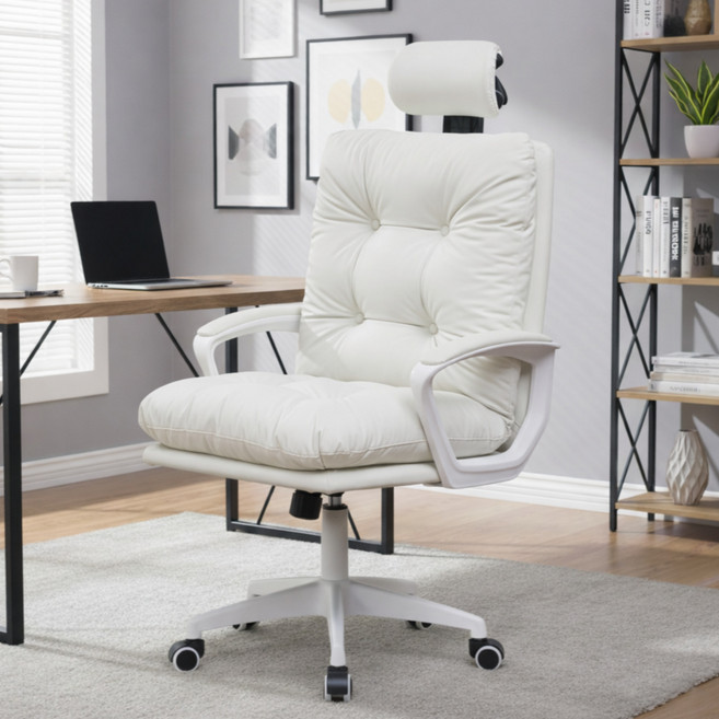 위즈룸 사무용 편안한 중역의자, 아이보리