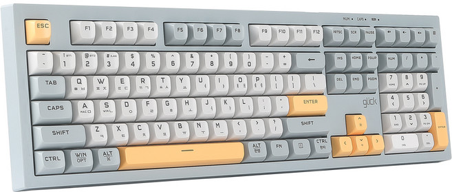 지클릭커 오피스프로 WK50 사일런스 M RGB 무소음 방수 무선 블루투스 키보드 108, 제조사축, NavyBlue RC1