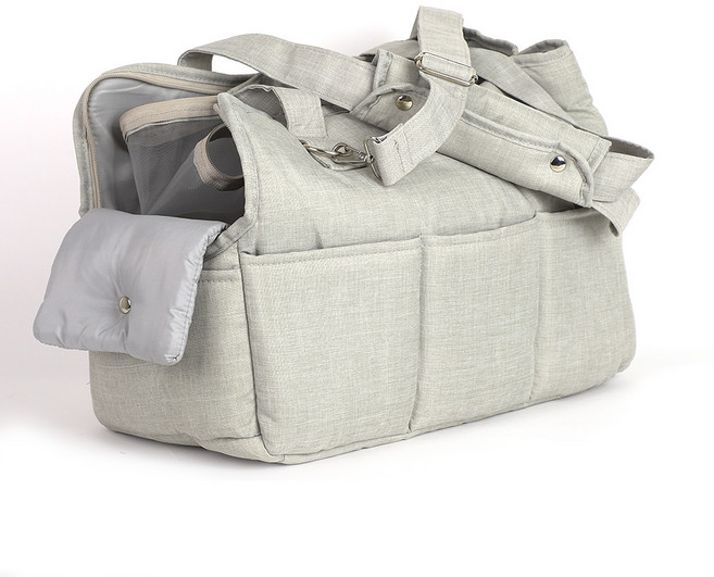 도그팜 강아지 프리미엄 이동장 캐리어 가방 슬링백, 1개, 그레이