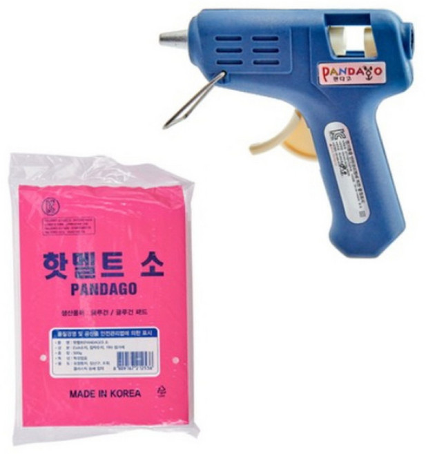 판다고 글루건 소형 20W + 핫멜트 소 500g, 1개