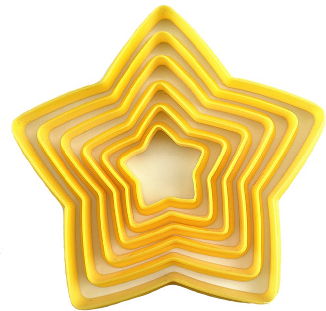 별 모양 퐁당 케이크 비스킷 커터 몰드 케이크 장식 가젯 베이킹 몰드, 1개