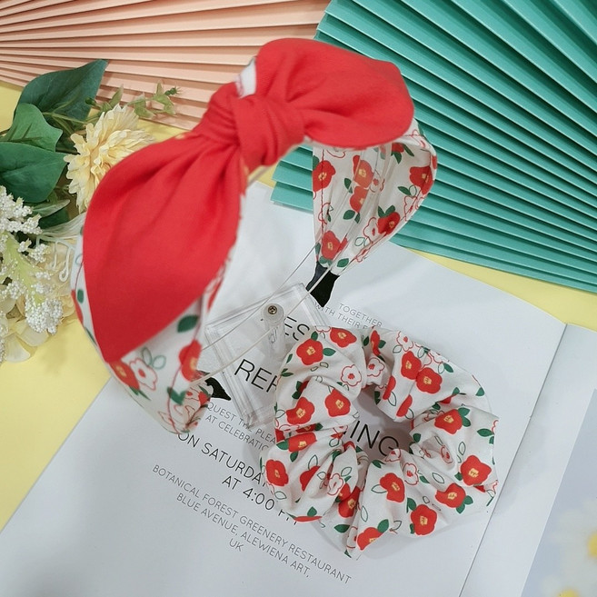 제주 머리띠+곱창밴드(스크런치) 제주여행 필수 코디템