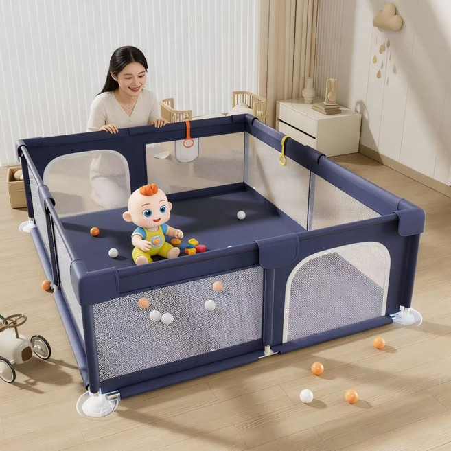 批發 兒童圍欄遊戲安全防護欄嬰兒地上爬行學步柵欄寶寶室內家用, 130*130, 1個