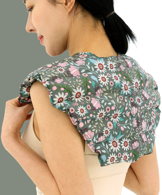 애슬라 허브 경추 찜질팩 프리미엄 모던플라워 ZH-CP3, 1개