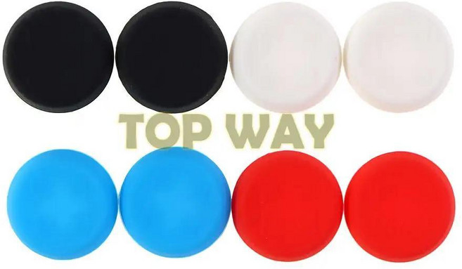 스팀 데크 컨트롤러 교체 아날로그 엄지 스틱 커버 캡 핸들 실리콘 수리 부품, 1개, 색상: 4. MIXED