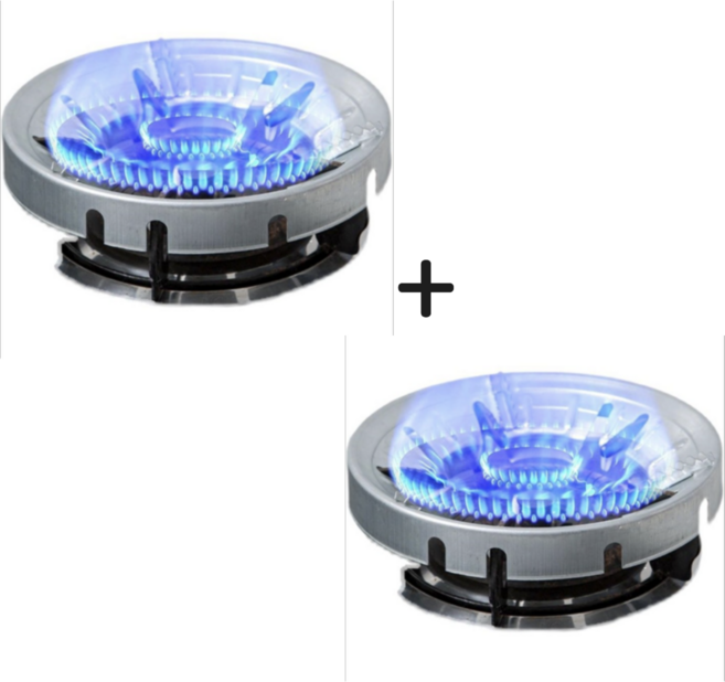 1+1 캠핑용 낚시용 야외용 가스렌지 바람막이 가림막 버너 캠핑 가정 낚시 링가드 불모아 받침대 막이 품, 2개, 원색