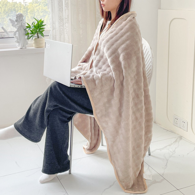 YYT 담요 따뜻한 똑딱이 융단 무릎담요 입는 담요