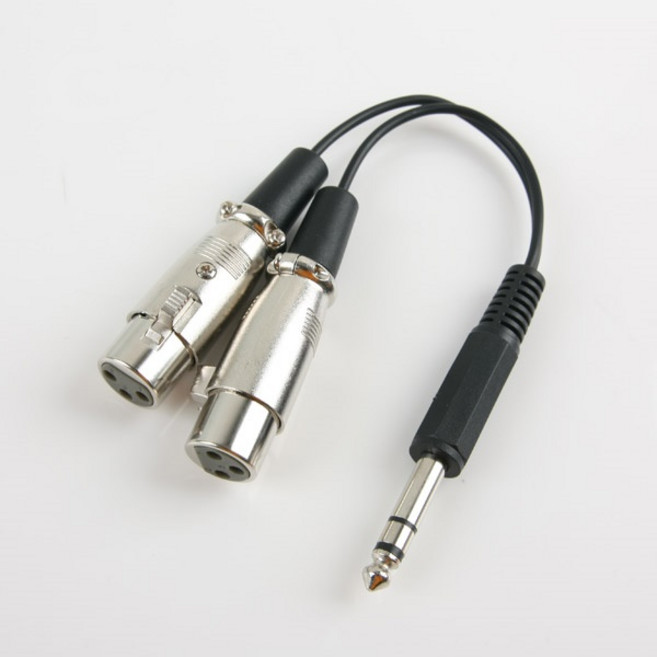 맘보케이블 스테레오 TRS 5.5 6.3 to 캐논 XLR 암 Y 분배기 앰프 마이크 스피커 연결