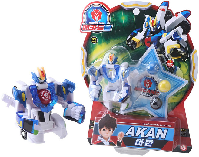 메카드볼 아칸 N 로봇장난감, 혼합색상, 1개
