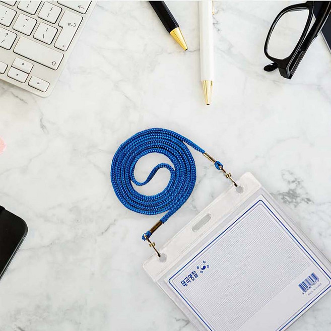 고무나라 700 미디어 목걸이명찰 가로, 검정, 20개