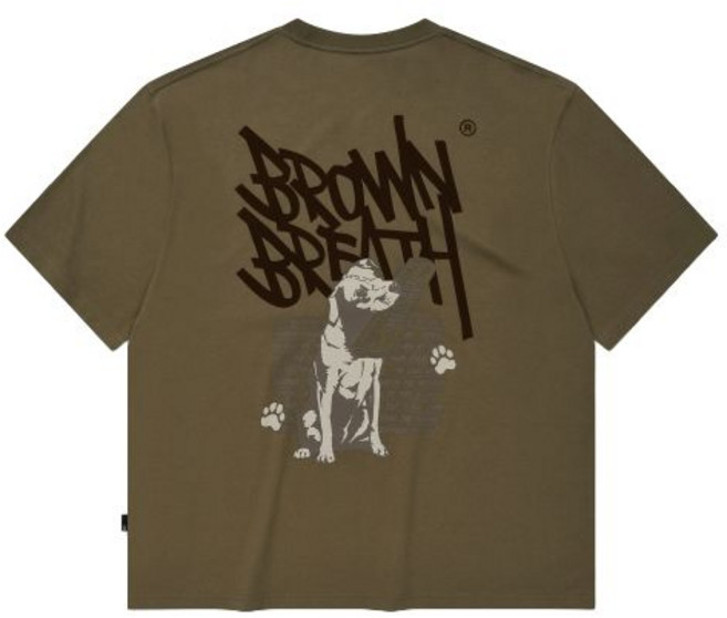 국내매장상품 BROWNBREATH 브라운브레스 반팔티 DELIVERY TAG TEE - BROWN 395654