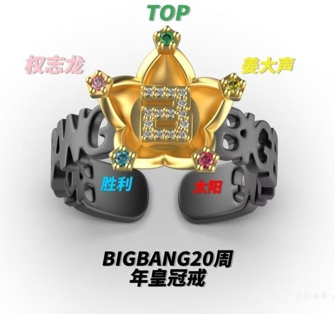 BIGBANG二十週年皇冠戒指, 1個, BIGBANG戒指