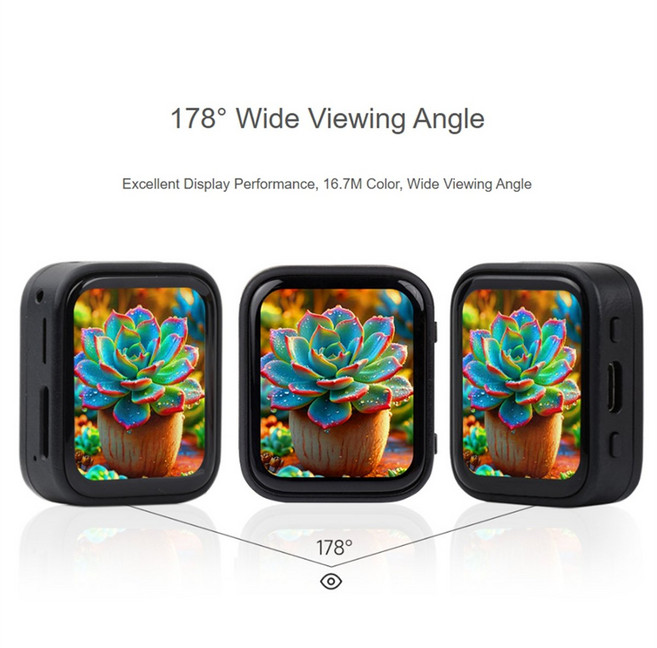 ESP32 S3 개발 보드 1.8 인치 AMOLED 디스플레이 터치 스크린 QMI8658/MIC/AUDIO LVGL AI VOICE Programmable Watch, 검은색