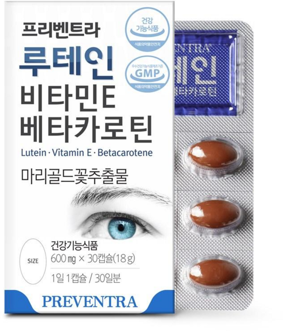 (아울렛/유통기한 26.08.21) 루테인 비타민E 베타카로틴 1개월분 / 복합 눈영양제, 1개, 30정