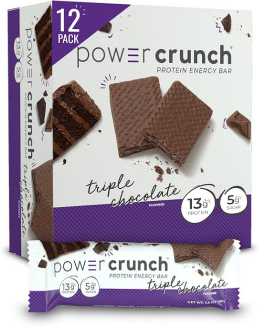 파워크런치 프로틴 에너지 바 오리지널 트리플 초콜릿, 1개, 480g
