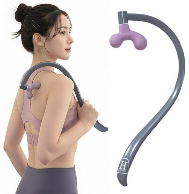 헤라진 어깨 갈고리 후크 마사지기, 퍼플그레이, 1개