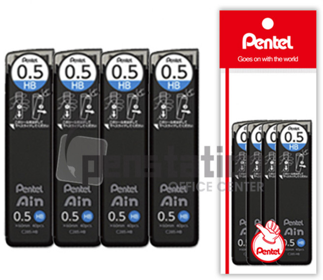 펜텔 아인슈타인 샤프심 0.5mm HB/B 4개 세트(신제품), 아인 샤프심 0.5mm HB 4개 세트