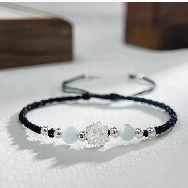 연꽃 불교 짠 팔찌