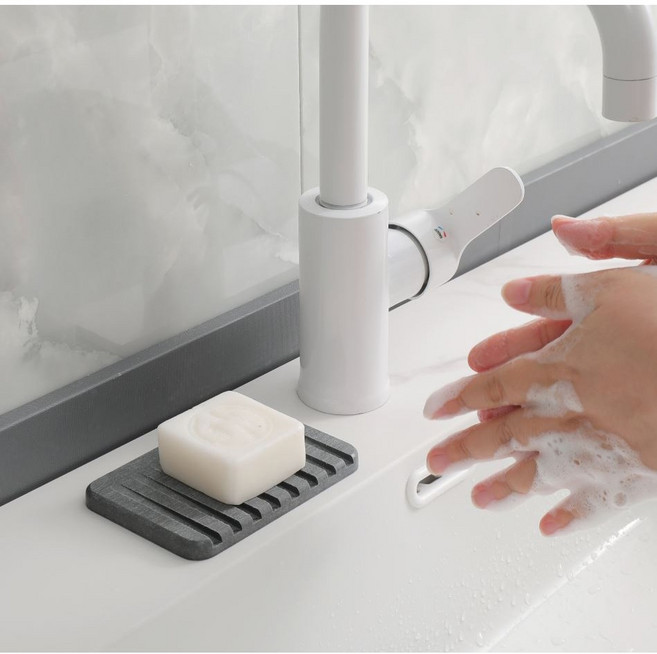 보브온 욕실규조토 비누받침, 1개, 다크 그레이