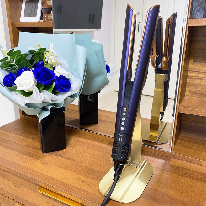 JS테크 스텐 고데기 거치대 스탠드 화장대, 1개, 실버