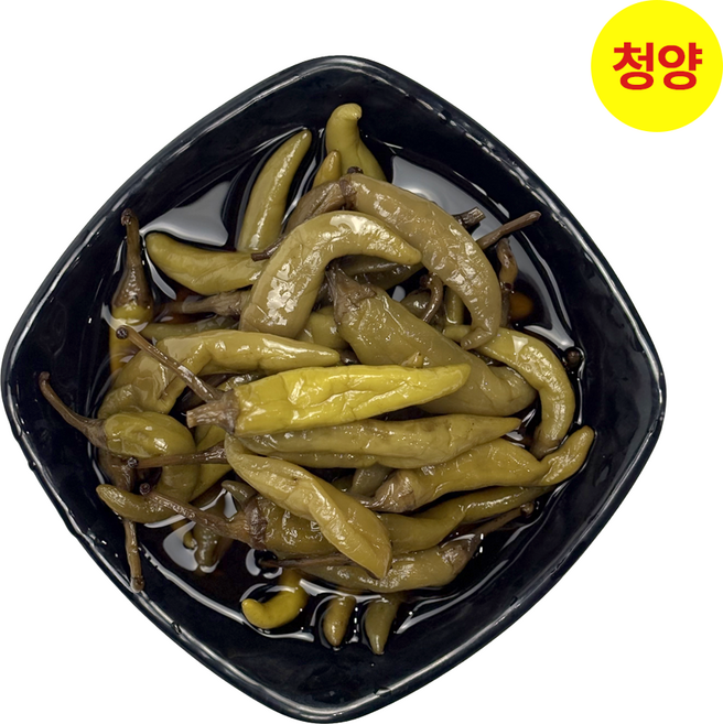 국내제조 청양 간장고추 4kg 고추지 절임 대용량 반찬용, 1개