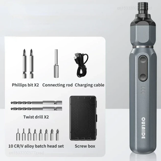 Xiaomi OULAIDE 전기 스크루 드라이버 세트 리튬 배터리 충전식 수동 및 자동 미니 전동 공구, 04 Upgrade
