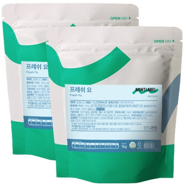민트라벨 프레쉬요 요거트 파우더 1kg, 2개, 2개입