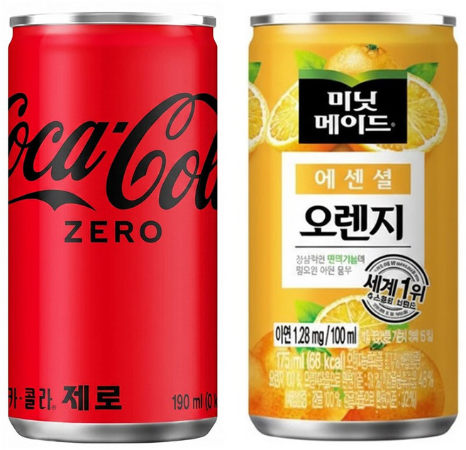 코카콜라 제로 190ml 30개+미닛메이드 175ml 30개