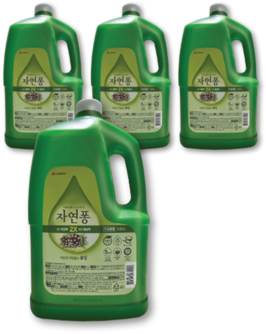 자연퐁 주방세제 솔잎, 4개, 3.04L