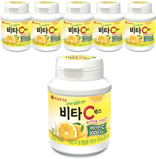 롯데제과 비타C박스, 65g, 6개