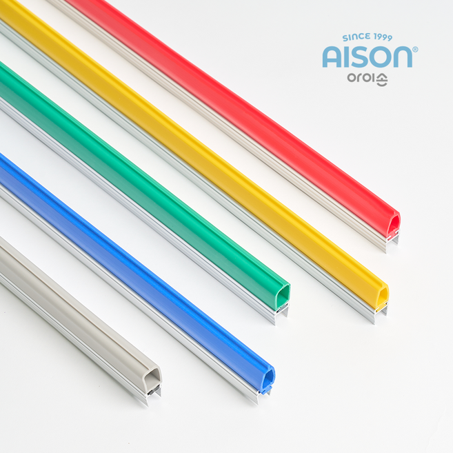 [아이손] 강화도어 유리문 손끼임방지 보호대 A-001 (고무 28mm), 노랑, 1개