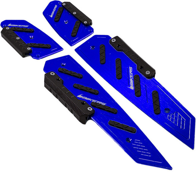 바이커스 혼다 포르자350 300 25년식이후 알루미늄 가드형 발판, 1세트, 블루