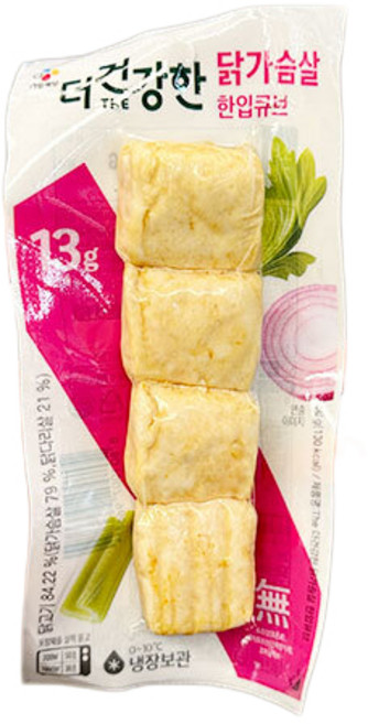 씨제이제일제당 더건강한 닭가슴살 한입큐브, 단품, 80g, 1개
