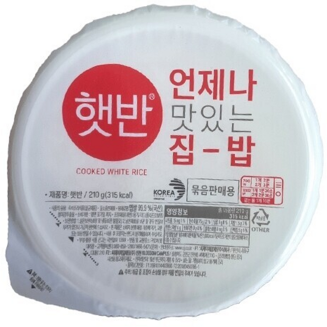 CJ제일제당 햇반210g X 36입 즉석밥, 36개, 210g