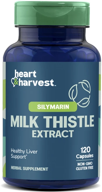 Heart & Harvest 실리마린 밀크 씨슬 추출물 캡슐, 1개, 120정 - 쿠팡