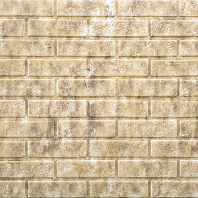 쿠셔니 접착식 폼벽지 단열 폼블럭2, 스톤베이지, 12개