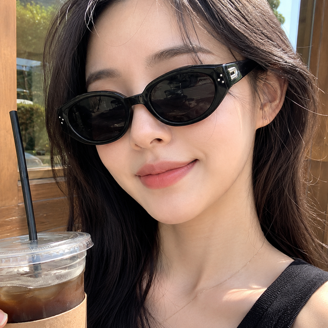비아크스 남녀공용 캣아이 편광 선글라스 자외선차단 가벼운 뿔테