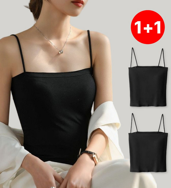 NESTLU 여성 심리스나시 2P세트 캡내장