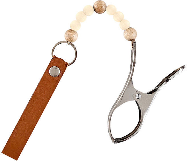 모찌아범 유모차 아기 신발걸이 유모차집게, 1개, 기본 실리콘 컬러볼(크림)