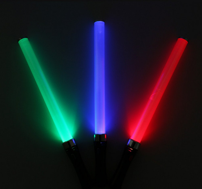 Liik(라이크) 야광봉 응원봉 LED 야광스틱 경광봉 콘서트 응원도구 집회용품 시위 행사, 1개, 레드