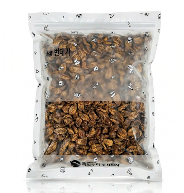 번데기 1kg 지퍼백 냉동번데기 길거리 간식의 대표 365일 안심포장 쪽빛누리, 1개