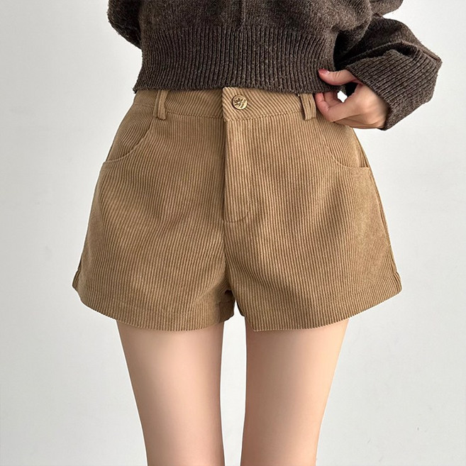 어나더뷰 2966 린드 골덴 코듀로이 숏 팬츠 3color