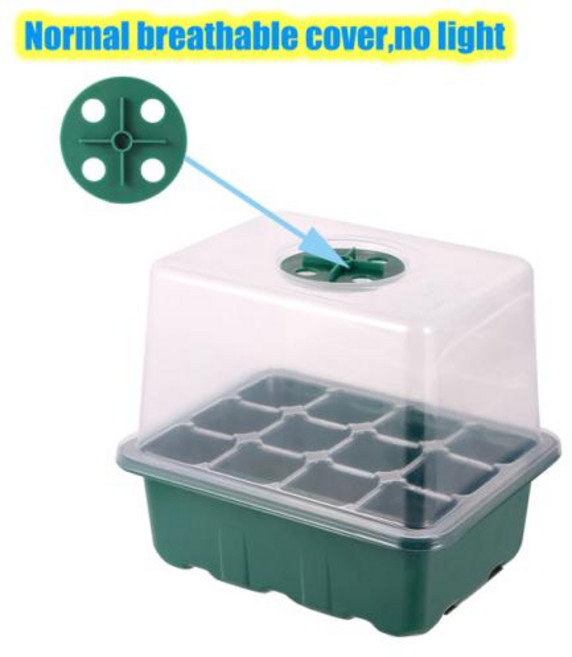 모종판 육묘 트레이 모판 씨앗포트 LED 성장 조명 612 구멍 종자 스타터 식물 상자 묘목 실내 원예 발아 도구, 3) 2set, 1개