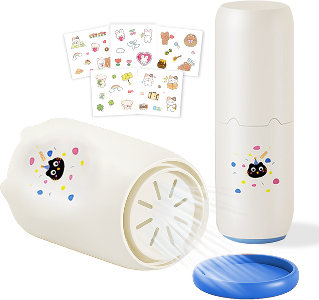 휴대용 여행용 칫솔통 양치컵 통풍형 칫솔 치약 케이스, 1개, 화이트/블루