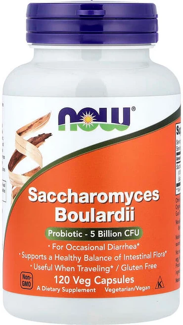 NOW Foods 사카로미세스 보울라디 50억CFU 베지 캡슐 120정 NOW-02952, 1개 - 쿠팡