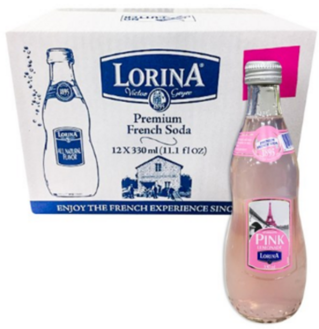 로리나 스파클링 핑크 레모네이드, 330ml, 24개