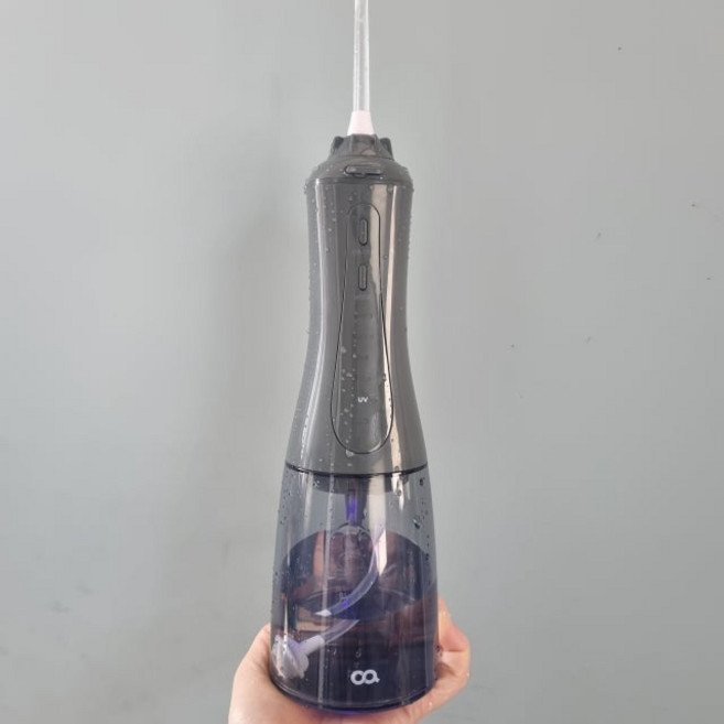 오아 클린이워터B-UV 휴대용 무선 구강세정기 물치실 치아세정기 임플란트 교정 부모님 선물, 차콜스톤 A02624