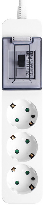 대성 고용량 멀티탭 배선차단 3구 DA-03, 1개, 4.5m, 화이트 배선차단 3구